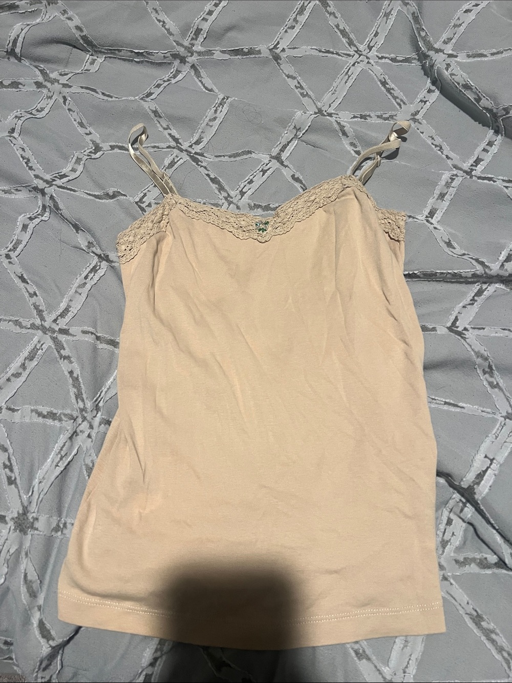 Women's Lace-Trim Camisole Tank Top - Cream